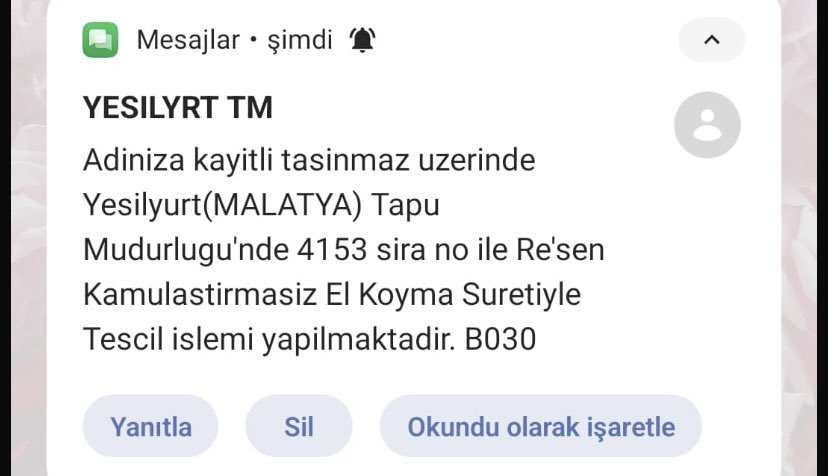 TurhanBozkurTV's tweet photo. 🚧 "Rezerv alan" yağması devam ediyor. Bu defa Malatya Yeşilyurt'ta mülk sahipleri kısa mesaj (SMS) ile uyandı.

🏘️ Toplu Konut İdaresi (TOKİ), İkizce Mahallesi'nde arsa ve ev gayrimenkul namına ne varsa kimseye haber vermeden kamulaştırdı. 

📄 Yüzlerce metrekare mülk gitti. Tapu Kadastro sisteminde mülk sahiplerinin tapuları görünmüyor artık.