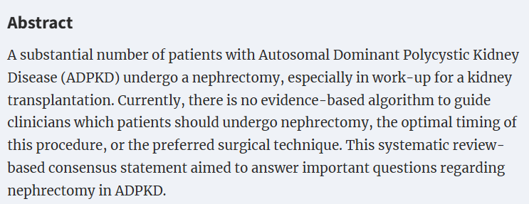 NDTsocial's tweet photo. Nephrectomy in Autosomal Dominant Polycystic Kidney Disease:
A consensus statement of the ERA Genes & Kidney Working Group
🔓https://t.co/bSRZgYGgr2
@ERAkidney https://t.co/gmYYwWePlj