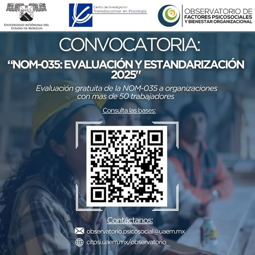 arturojuarezg's tweet photo. Atención 📢📢📢
¡La convocatoria 2025 para la evaluación de la NOM-035 se encuentra abierta!
No te quedes fuera de esta oportunidad para evaluar y mejorar el bienestar de tu organización. Para más información y para inscribirte, contáctanos ya. https://t.co/jBhJPkEoc0