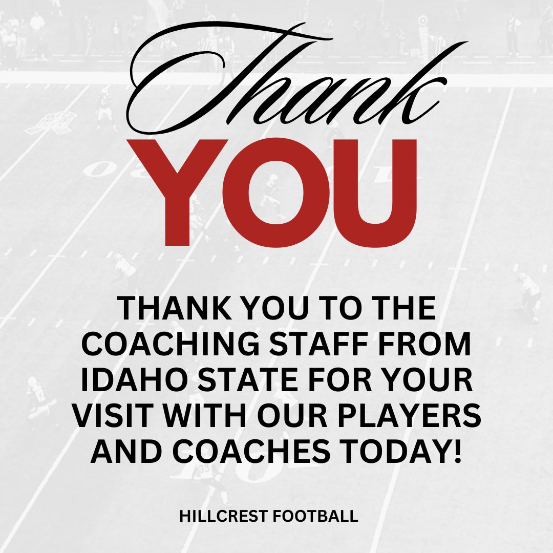 Hillcrest Huskies Football (@hillcrestfball) on Twitter photo Thanks to the <a href="/BengalGridiron/">Idaho State Football</a> staff for meeting with our head coach and players today. A great program with a great vision. We are excited to be part of it! Thanks to the <a href="/BengalGridiron/">Idaho State Football</a> staff for meeting with our head coach and players today. A great program with a great vision. We are excited to be part of it!