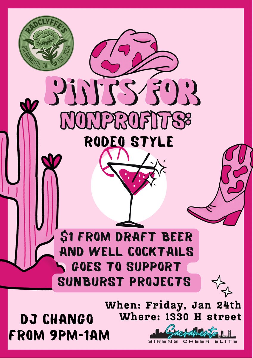 SacSirensCheer's tweet photo. Come and have a pint with Sirens Cheer and support a good cause. #buildingcommunity https://t.co/KVDjTlDv5N