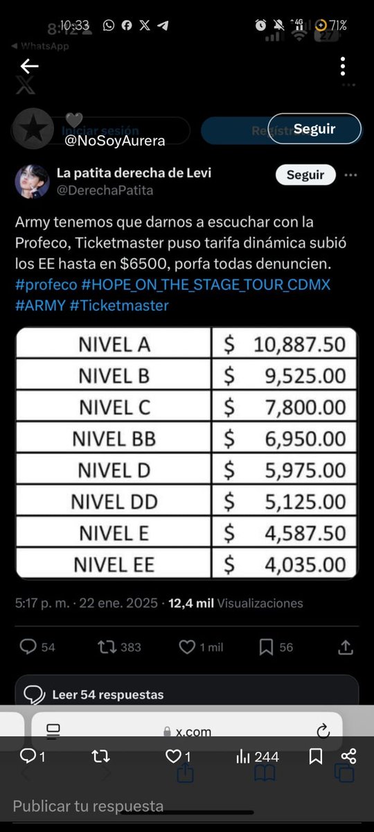 Hanniapin94's tweet photo. #HOPE_ON_THE_STAGE_TOUR_CDMX
@Profeco  
@Ticketmaster_Me  
Aplicaron precio dinámico e informaron los costos hasta la venta, violando su artículo 7 (ver anexo). Además, cobraron por usar la membresía en preventa, aunque este beneficio ya está incluido. https://t.co/IbjojHQH03