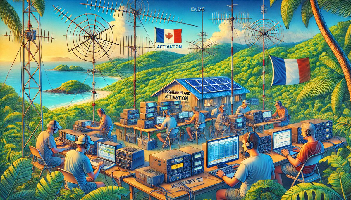 The French Marquesas Island DXpedition team concludes their remarkable HF activation journey on January 27, 2025.
👍🏼  ( TX7N )
  #hamradio #HamRadioCouple  #AmateurRadio #FT8 🤗
