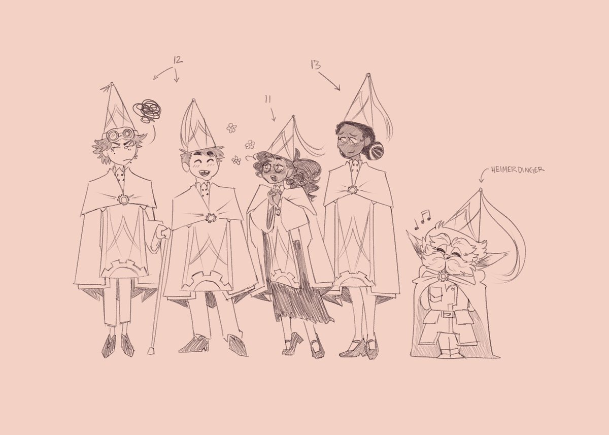 eliguydesan's tweet photo. been thinking a lot about a witch hat atelier AU for the hexquad + heimerdinger, they are 🤏 this small https://t.co/ztGZoNoBWy