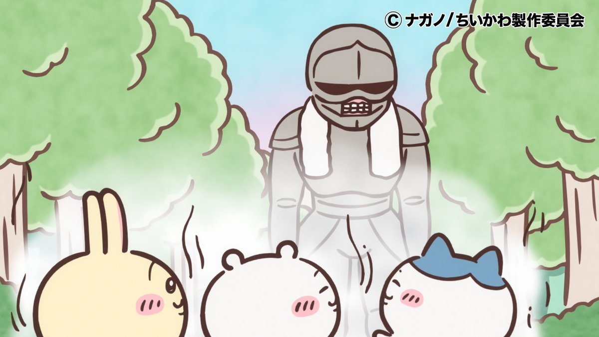 anime_chiikawa's tweet photo. 【✨1週間限定見逃し配信中✨】

第240話「朝風呂」

ちいかわ、ハチワレ、うさぎ、
朝風呂に入って温泉を満喫！

▼YouTube
https://t.co/Xd9gWmF14L

▼TVer
https://t.co/1BMGNtotE4 

#ちいかわ
#アニメちいかわ https://t.co/CCpV6kxGfe