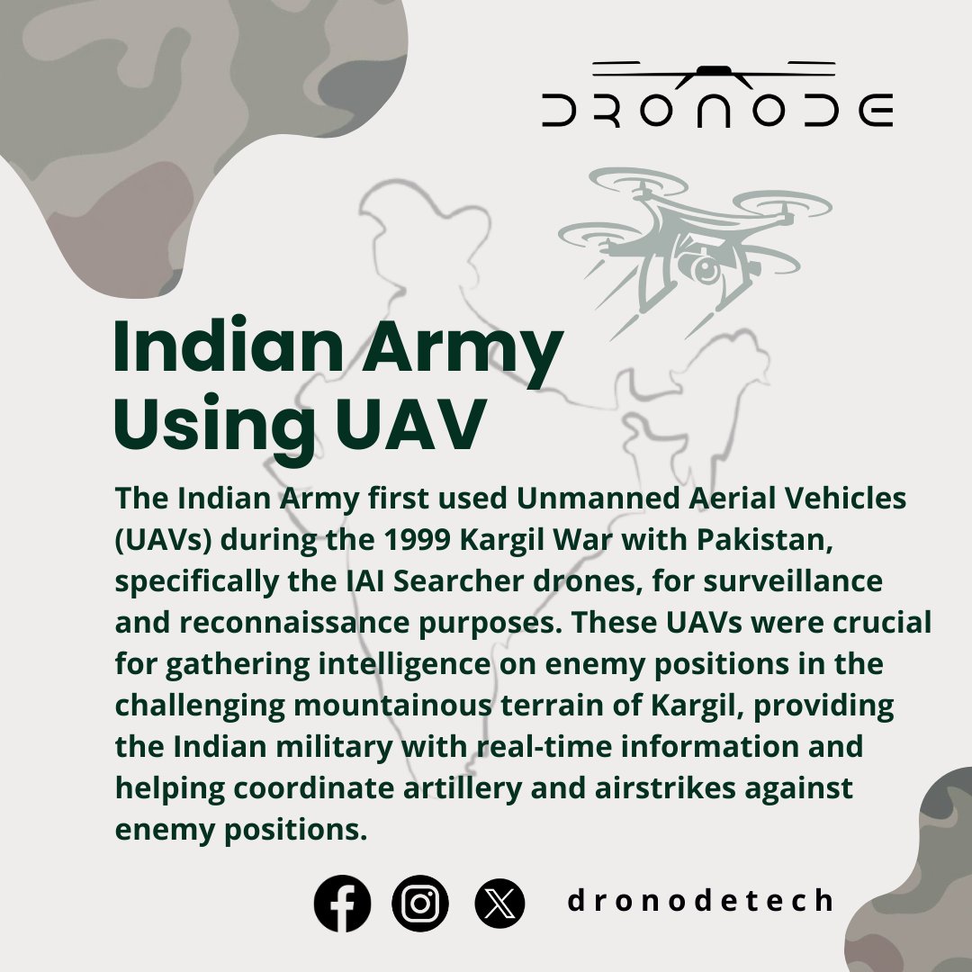 dronodetech's tweet photo. The Indian army is one of the world's largest and most powerful armies. It is responsible for safeguarding the nation’s borders, maintaining internal security, and participating in humanitarian missions.
#UAVForIndianArmy #IndianDefense #MilitaryDrones #DefenseInnovation https://t.co/mDqanVZbC2