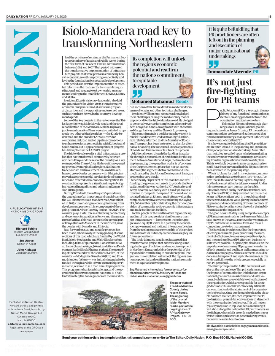 My article on Isiolo- Mandera Road.