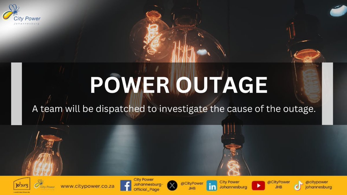 CityPowerJhb's tweet photo. #CityPowerUpdates 
#RoodepoortSDC 

Rhinoceros Switching Station (Weltevredenpark and surrounding areas): Operators are aware of the loss of supply in the area. They will be dispatched to investigate. Findings will be shared later. 

Follow the Roodepoort SDC Outage Updates channel on WhatsApp: https://t.co/Chrrkg7ASG as well as on social media @CityPowerJhb. For isolated individual calls and any other electricity-related queries, customers are advised to log calls on https://t.co/IJC4ePTIpW, call 011 490 7484 or the Call Centre on  +27 80 020 2925.
^NT