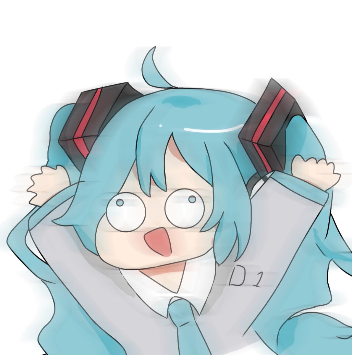 sigure_0524's tweet photo. 様子のおかしいみくちゃん描いた #初音ミク  #初音ミクイラスト https://t.co/hmvxGDgnVP