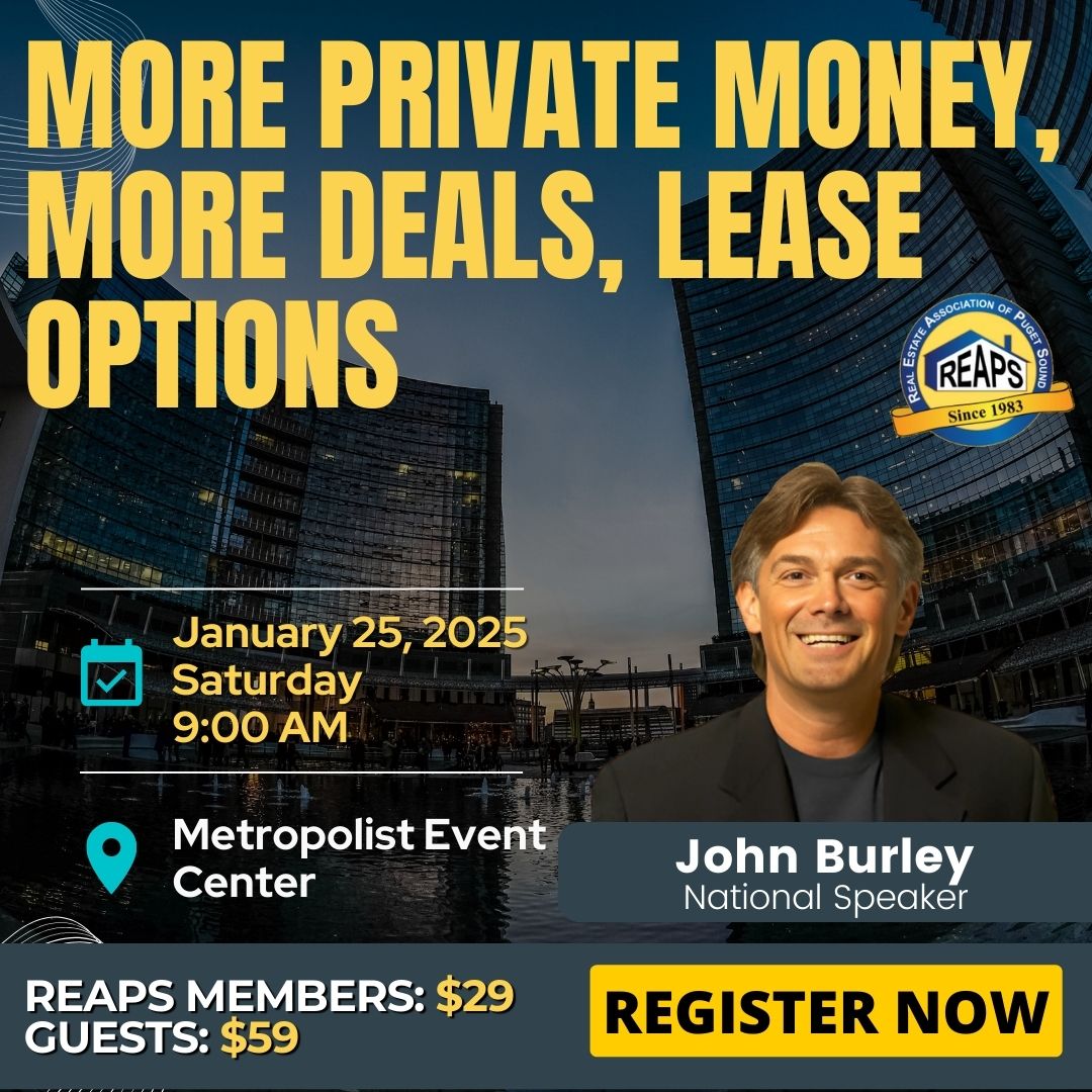 REAPSweb's tweet image. Real Estate Investing - Creative Strategies like Lease Option, Seller Finance and Sub to.  Full day Workshop Saturday 9 to 5pm Register at REAPSweb.com
