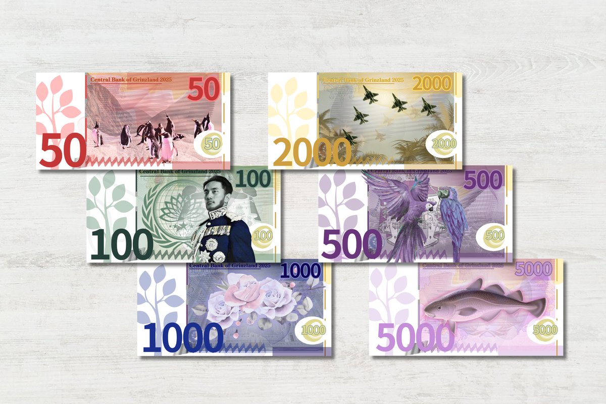 united_0815's tweet photo. 🔆The Central Bank has officially issued the third series of newly designed currency this year. It will gradually phase out the old banknotes and adjust the exchange rate accordingly.
----------
💵：50, 100, 500, 1000, 2000, 5000 UTD

USD : UTD = 1：2

#zelena | #Oscars| #CRYPTO https://t.co/kqfU37xvcY