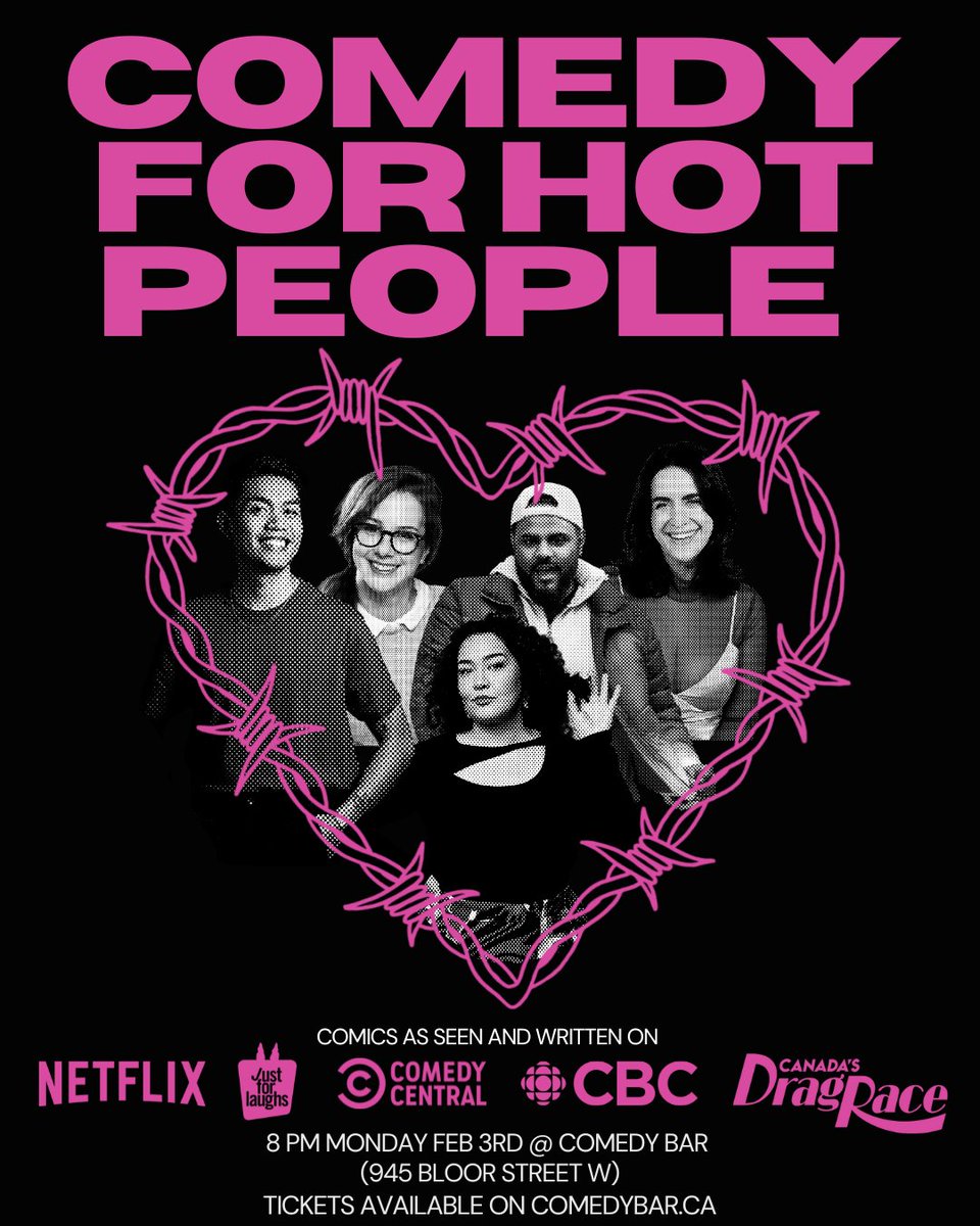erika (@erikaehler) on Twitter photo Toronto I'm putting on one more show for you before I head back to the UK! The line up is so so stacked
ft <a href="/amy_bugg/">Amy</a> <a href="/uncleburra/">Bria Hiebert</a> <a href="/jamesroque/">James Roque</a> and Brandon Ash Mohammed
all going down at <a href="/comedybar/">COMEDY BAR</a>
🎟️➡️tinyurl.com/5xwj77s8 Toronto I'm putting on one more show for you before I head back to the UK! The line up is so so stacked
ft <a href="/amy_bugg/">Amy</a> <a href="/uncleburra/">Bria Hiebert</a> <a href="/jamesroque/">James Roque</a> and Brandon Ash Mohammed
all going down at <a href="/comedybar/">COMEDY BAR</a>
🎟️➡️tinyurl.com/5xwj77s8