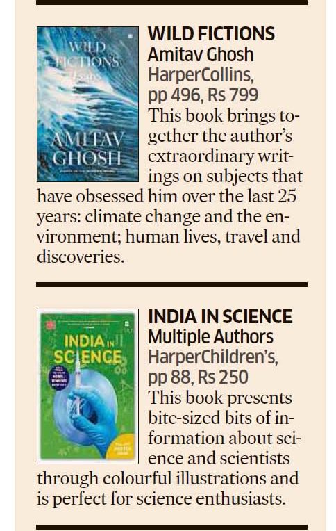 HarperCollinsIN's tweet photo. Delighted to see @GhoshAmitav’s #WildFictions: Essays and #IndiaInScience featured among @DeccanHerald’s #Bookrack column.
Both these remarkable books offer thought-provoking insights, promising to engage every reader and make for worthy additions to your bookshelf.
#READWithHarperCollins