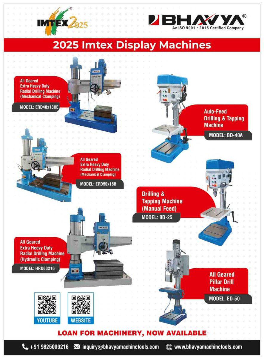 machinery_tools's tweet image. Join Bhavya Machine Tools at IMTEX 2025 from 23rd to 29th Jan at BIEC, Bengaluru! Visit us at Hall 1A, Stall B110 to explore our latest machinery and precision tools.

See you there  visit us at - bhavyamachinetools.com

#bhavyamachinetools #exhibition #Exhibition2025
