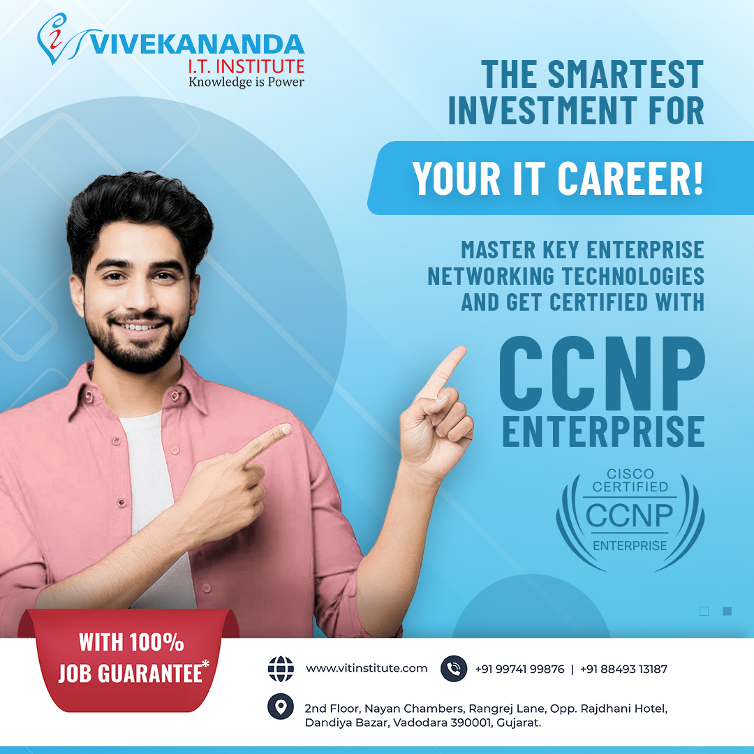 vitinstitute's tweet image. 🌐 The Smartest Investment for Your IT Career! 🚀
💼 Whether you're climbing the IT ladder or starting fresh, this is the certification that sets you apart.
Visit: vitinstitute.com for more information!
#ccnp #ccnpenterprise #vivekanandaitinstitute #vadodarastudents