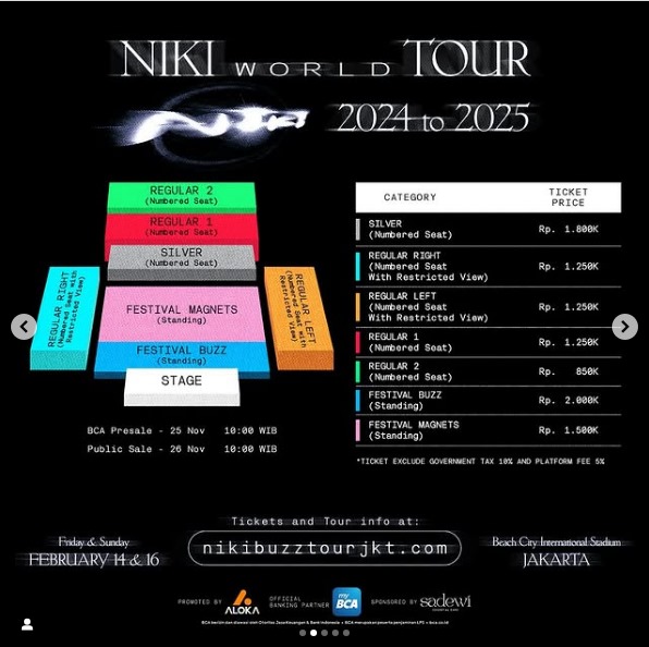 whoseveleean's tweet photo. wtb niki world tour tanggal 16 februari 2025 diutamakan  festival buzz / silver / regular 2
 boleh section lain tapi harga normal
tolong chat aku dong thankyou https://t.co/2TDlQcSd4Z