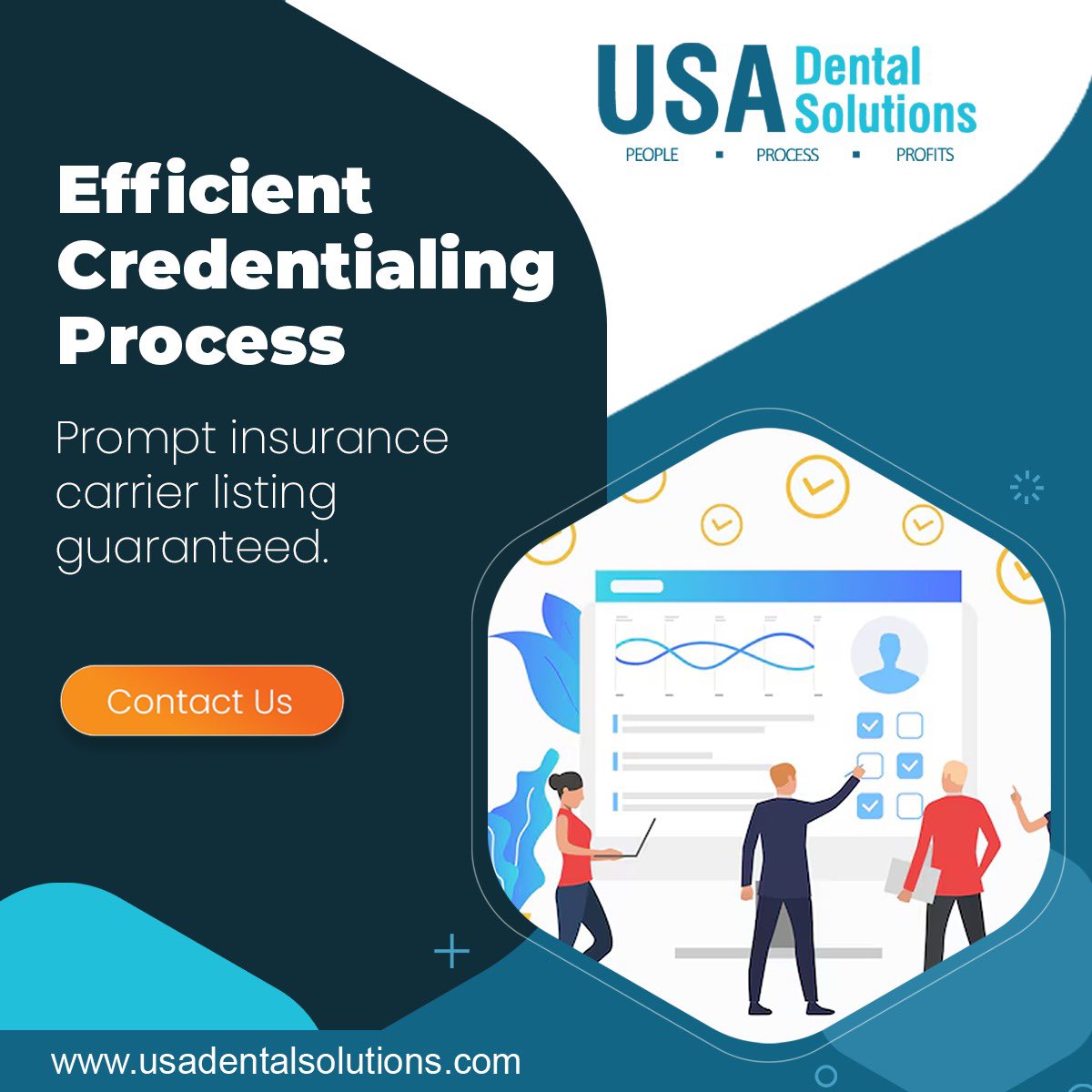 _USADS's tweet photo. Streamline your credentialing process with guaranteed insurance carrier listings. 

#usads #rcm #credentialingsolutions #streamlinedprocess https://t.co/XRvn4iROCw