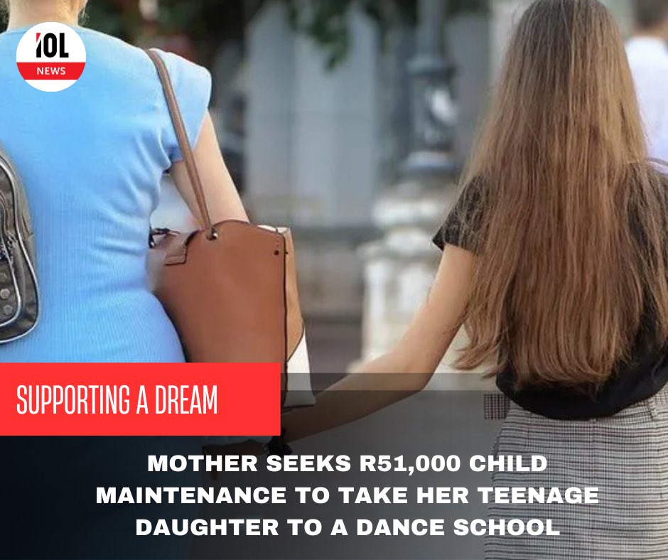 IOL's tweet photo. A mother who wants her daughter to excel as dancer sought relief in the Western Cape High Court where she fought for R51,000 child maintenance which she claimed it would allow her 14-year-old to attend a new dancing school.
#news #childmaintenance #danceschool #supportingadream #R51000
Read on
https://t.co/dEGbDlKYnK