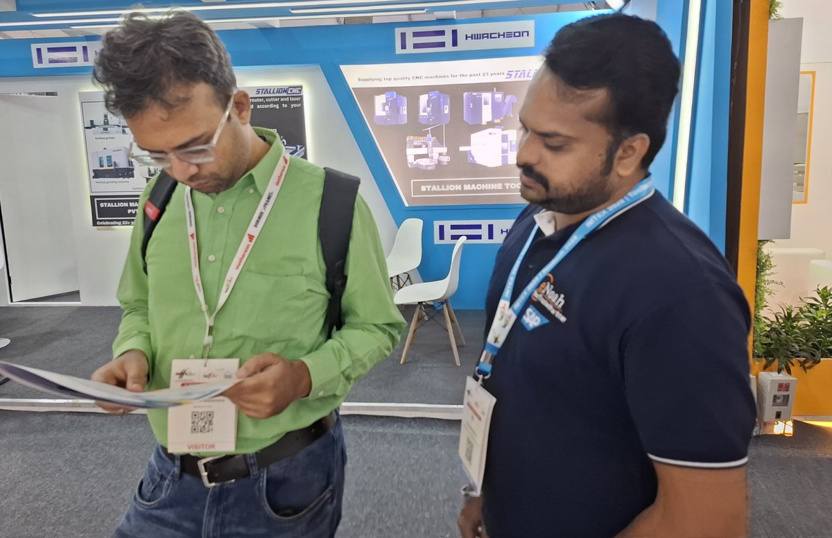 enoahisolution's tweet photo. ๐ Day 2 at #IMTEX2025, #Bengaluru is in full swing! ๐ We're thrilled to see #SMEs and #manufacturers showing immense interest in #SAPBusinessOne & #S4HANA. Visit us at Hall 7, E144 to explore how we can transform your business! #Manufacturing #SAPB1 #eNoah #ERP #MachineTools https://t.co/Z8gJhdrMfF