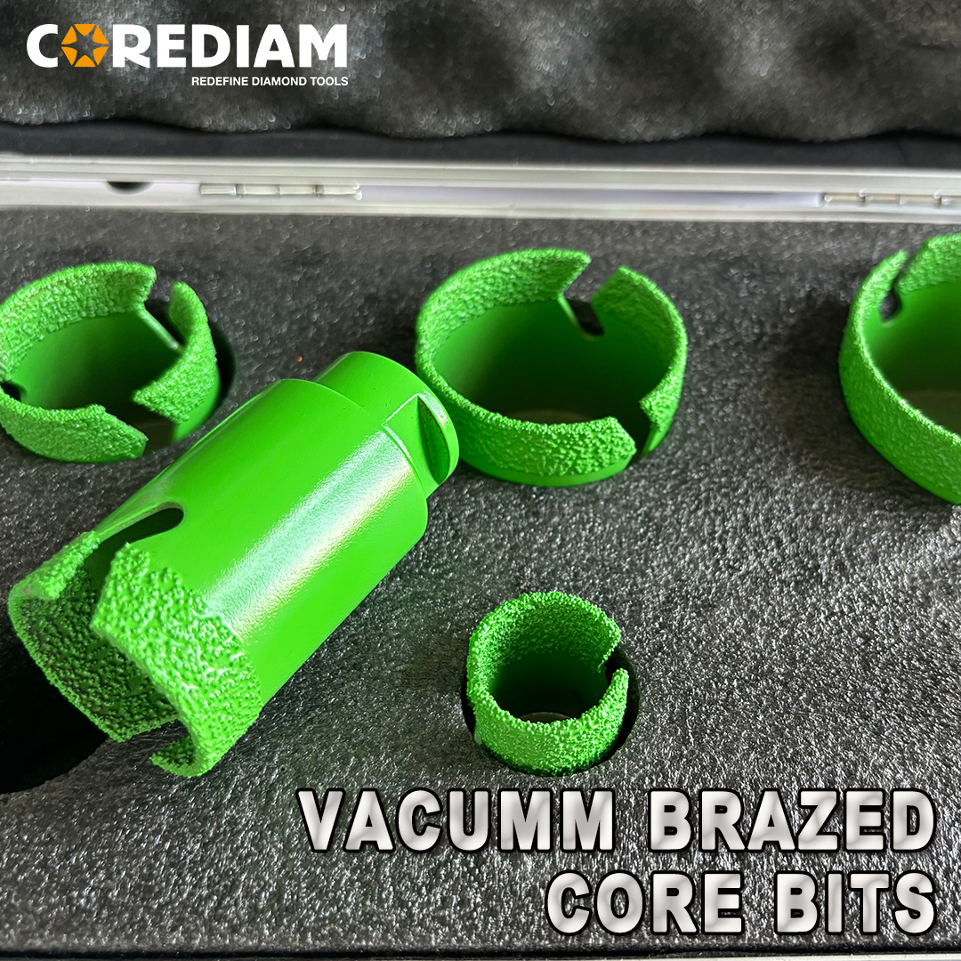 CorediamtoolsHQ's tweet image. Upgrade your DIY toolkit with our Vacuum Brazed #CoreBits! 📌⚙️
Ideal for precision cutting of granite, marble, ceramic and porcelain. The vacuum brazing process ensures longer life and faster cuts. ✨
Clean, efficient, and durable – perfect for home projects and repairs. 💪💪