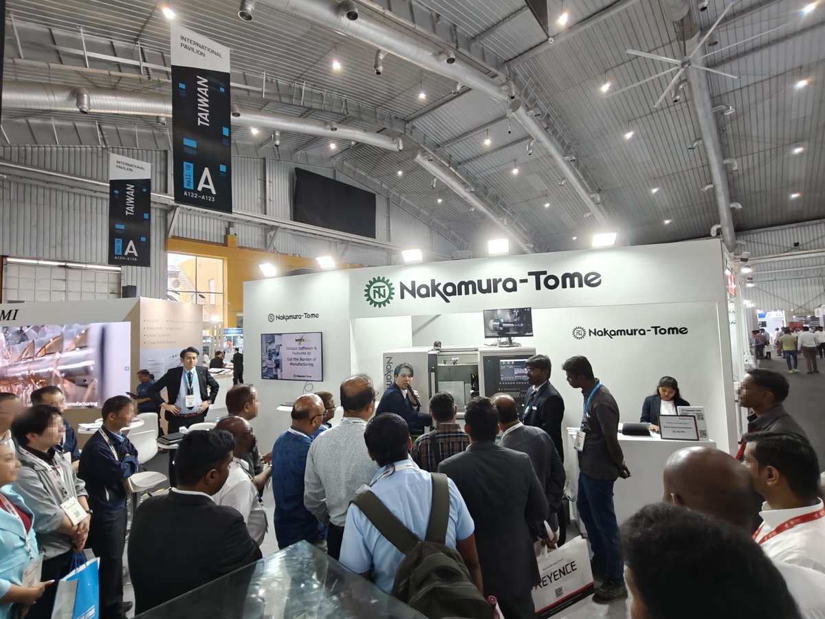 Nakamuratomen's tweet photo. Day 2 with great enthusiasm and a crowd of excited customers 🙋♂️!
Come see the real machine in action and explore our multitasking solutions at A119, Hall 1B!
#ntglobal #IMTEX2025 #ntindia #solutions #automation #multitasking https://t.co/52xHtkHlNi