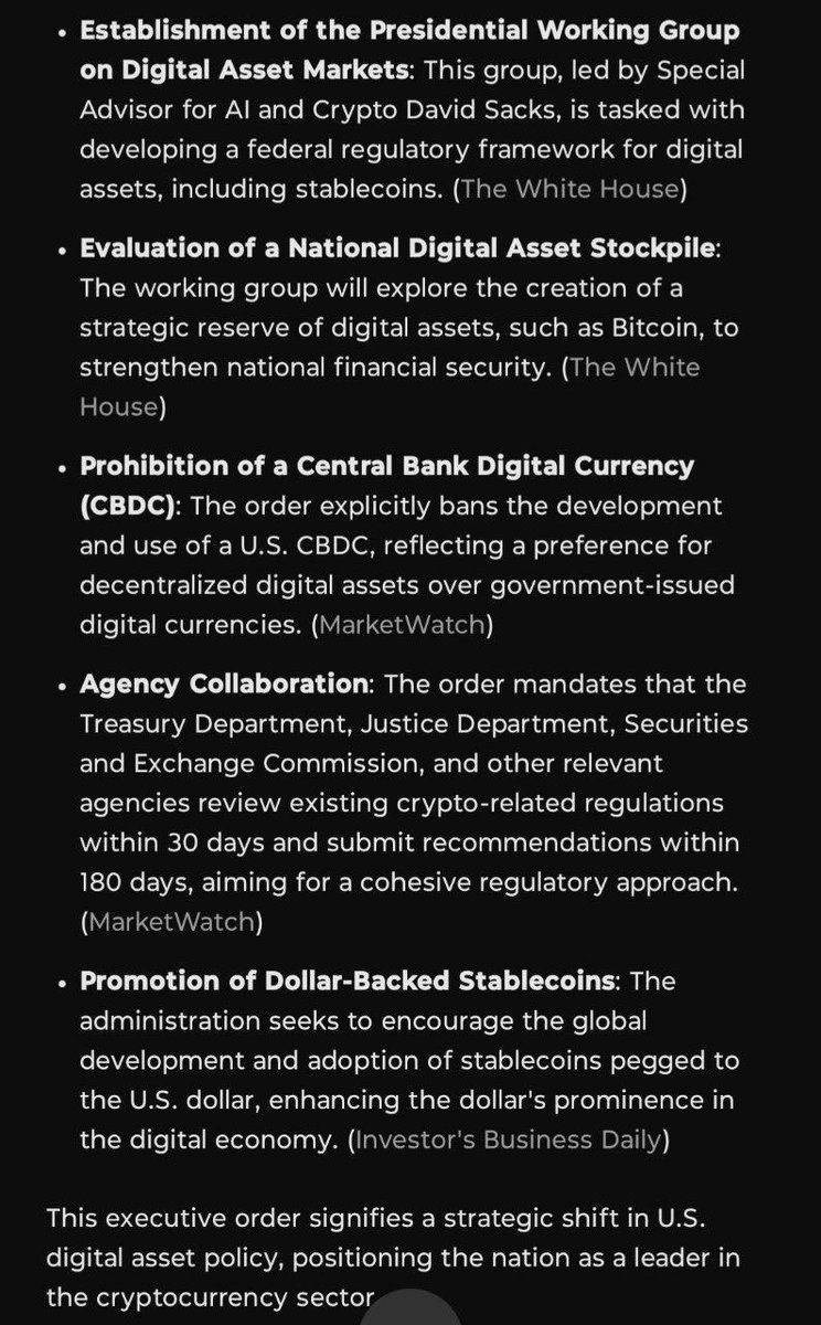 Summary of the executive orders on crypto signed by President Trump! 👇  America is doubling down on crypto! More important than ever for India to  react fast! #BharatForWeb3