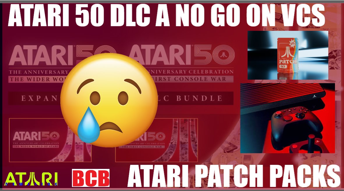 RIGHT NOW on a LATE NITE #AtariNewsline! #Atari50 #DLC Packs will NOT be coming 2 <a href="/TheAtari_VCS/">Atari VCS</a> as promised! <a href="/DigitalEclipse/">Digital Eclipse</a> &amp; <a href="/atari/">Atari</a> dropped the ball on this, sadly. Lets discuss &amp; complain! Plus: #AtariPatch Packs are coming next week! Cash grab? Watch: youtu.be/JmPLfmu__mM