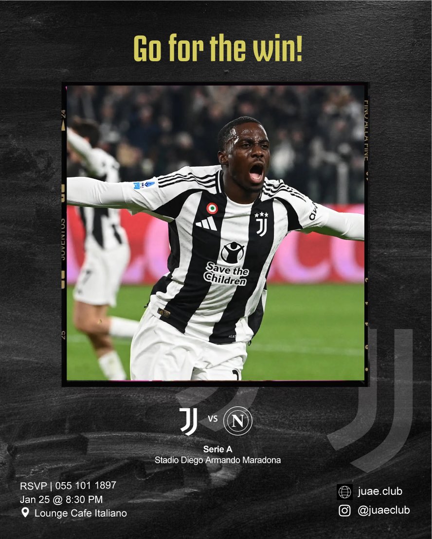 Big game against Napoli away with a #JUAE gathering in our spot. 

See Ju Juventini 🤍🖤 

#MyDubai #Juventus #Juve #WeAreYouth