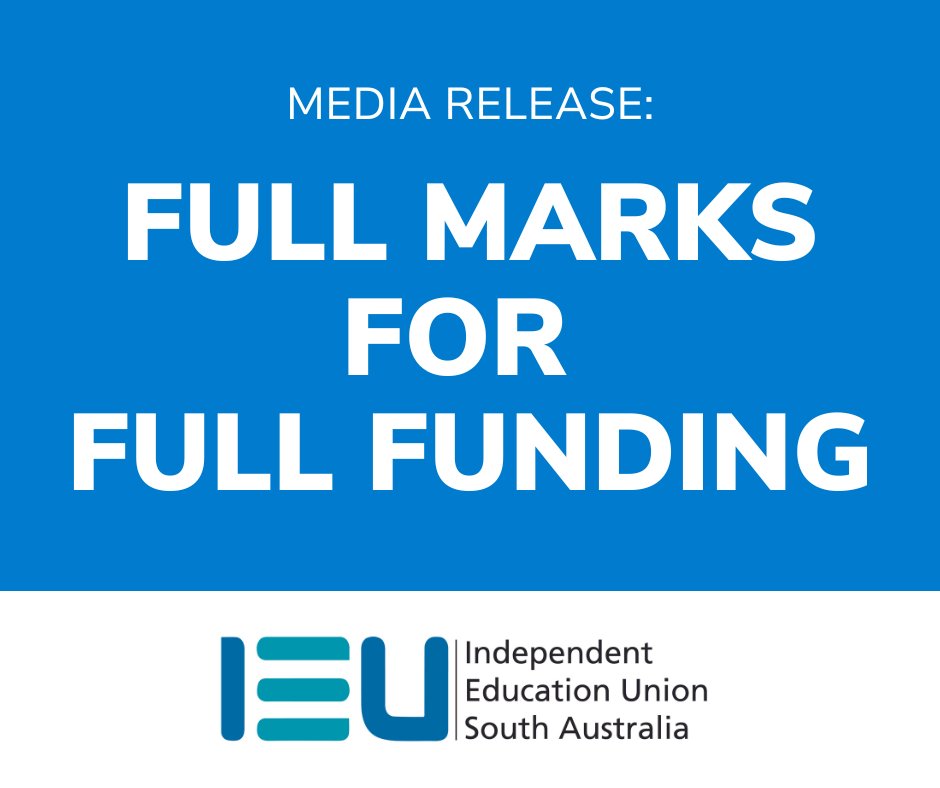 IEU_SA's tweet photo. The IEU(SA) welcomes today’s announcement from the Prime Minister to commit to fully funding Public Schools in South Australia. Nationally, the IEU has supported the AEU campaign to increase federal government funding. Full release: https://t.co/NbQaWtrmgc https://t.co/c2G1ez0xQp
