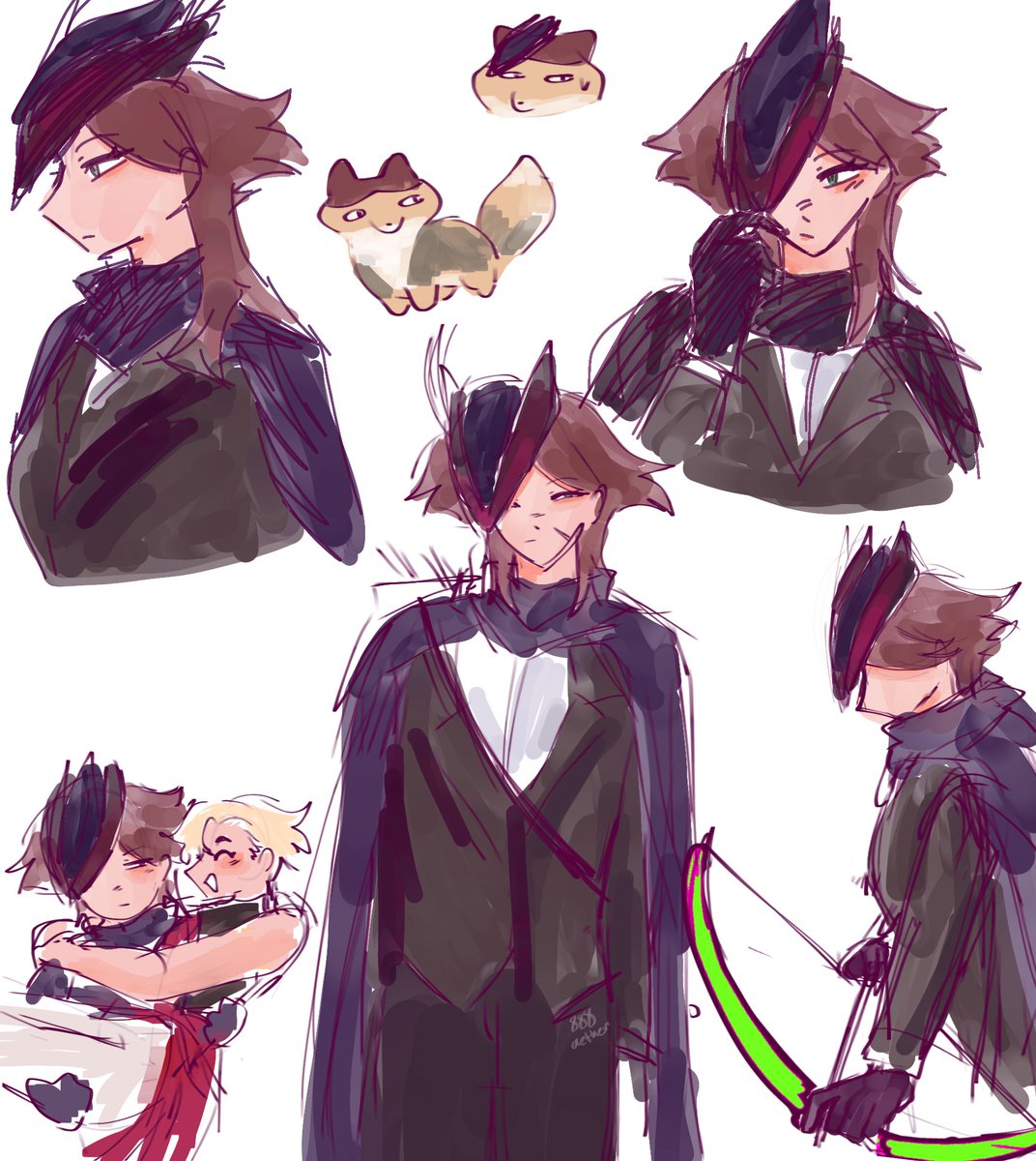 888aether's tweet photo. #SunaWeek2025 #yurikyuu
day 6: fantasy au
hunter suna from my au who’s totally not suspicious totally a human and totally isn’t planning revenge https://t.co/zIoMcZlPT0