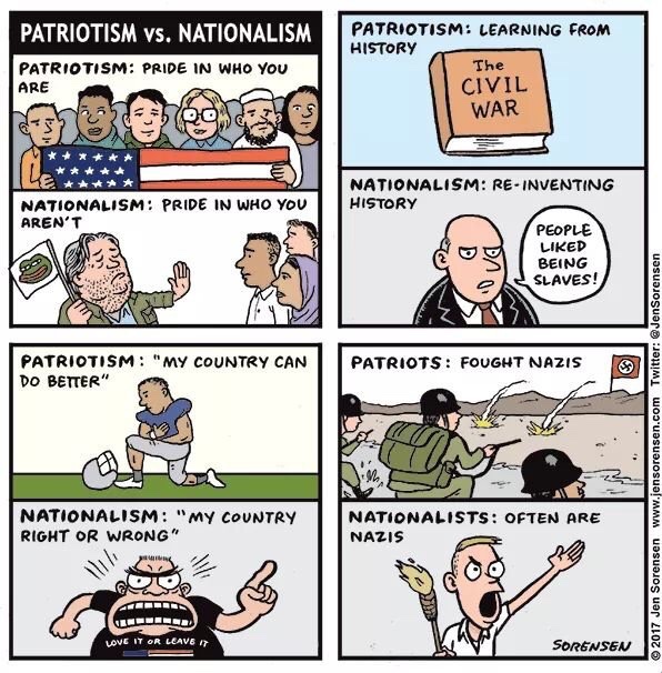 HackingButLegal's tweet photo. Patriotism vs. MAGA https://t.co/TMndmlelrS