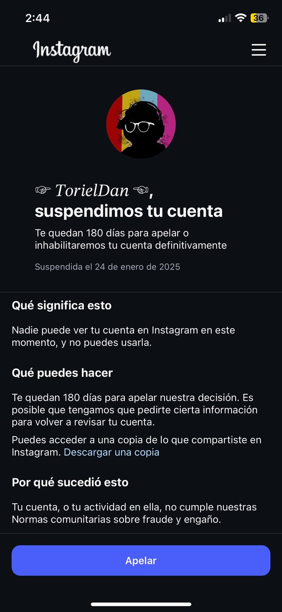 TorielDan5's tweet photo. Insta - Facebook
U ok? Literal, casi ni uso la cuenta y me ponen q me suspenden la cuenta por fraude 🕴🏼🕴🏼 https://t.co/FV1tzbtpvN