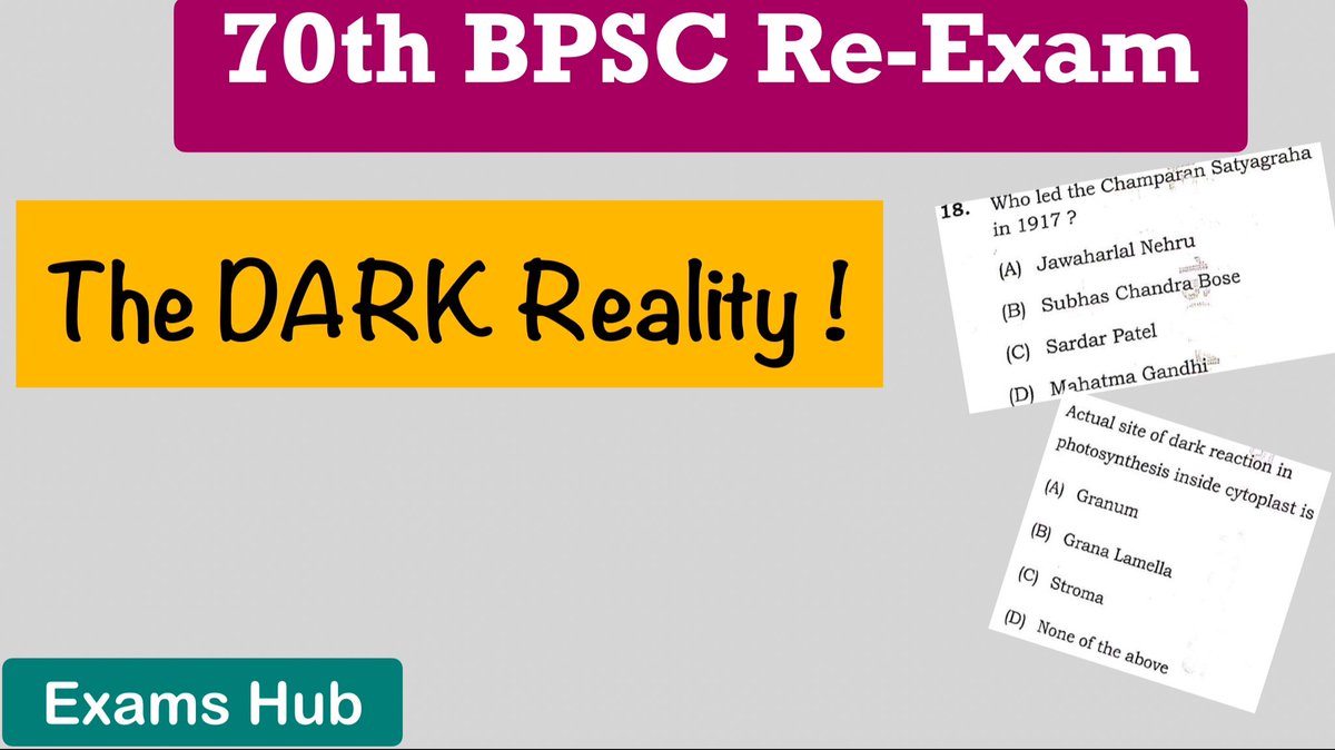 ExamsHub's tweet photo. BPSC का ये मजाक Candidates को पड़ गया भारी | 4 January को Exam देने वालों को इसलिए हुआ फायदा
https://t.co/PH2Lh7Nmde

#BPSCReExamForAll #BPSC #BPSC70th #BPSC_PAPER_LEAK https://t.co/0wUNJepzju