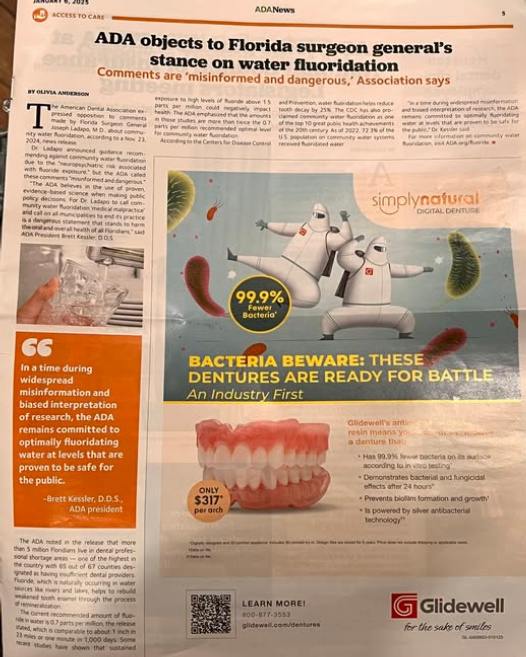 IAOMT's tweet photo. It’s deeply troubling to witness the American Dental Association (ADA) persist in its support of #fluoride, despite overwhelming evidence that contradicts its safety & effectiveness. The landscape around this issue has shifted dramatically, yet the ADA refuses to acknowledge the mounting health concerns. The ADA could easily make this responsible, science-backed statement: “In response to new research challenging the safety and effectiveness of fluoride, and in the best interest of public health, we are retracting our unequivocal support for the use of fluoride.” 

Find a fluoride-free biological dentist who respects their patients health at https://t.co/1VFG89cVX8