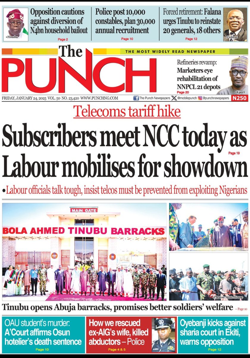 tolaogunnubi's tweet photo. #Headlines #Oscars #Newspapers #MoniePointHack #Nigeria #Abuja #KENEDEYFORYOU Trump Hilda Tommy Celtics Retired O Allah #BreakingNews Ghost Paris NYSC https://t.co/cwBrbkSxf0