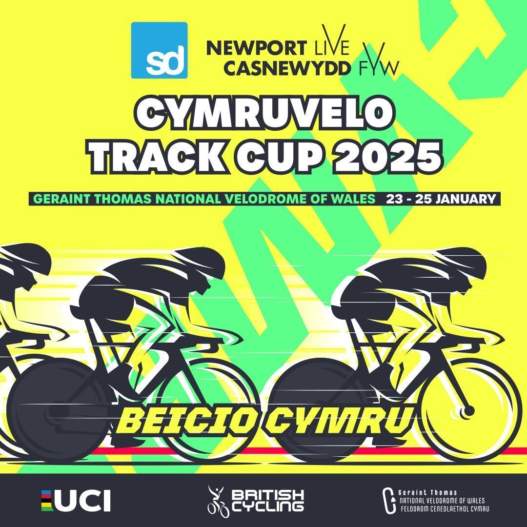 An exciting of racing ahead SD Team CymruVelo Track Cup 2025. If you can't join us in Newport, watch all the racing across via the live stream, for just £10 for the day, streaming both sessions buff.ly/4jwgDQL 
Come along, watch the action live tickets available online.