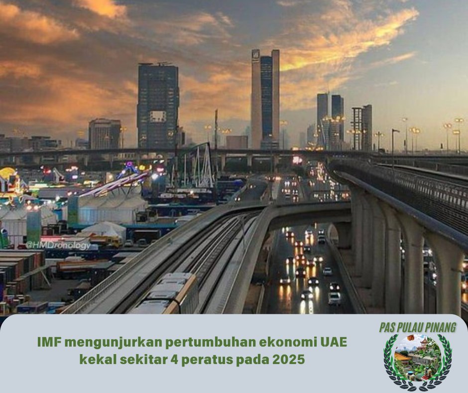 PAS_PalauPinang's tweet photo. IMF mengunjurkan pertumbuhan ekonomi UAE kekal stabil pada kira-kira 4% pada 2025. Bukti daya tahan negara dan strategi berfikiran ke hadapan!
#UAEEconomy #IMFProjection #SustainableGrowth #EconomicResilience #Vision2025 https://t.co/AO8jUXwNkm