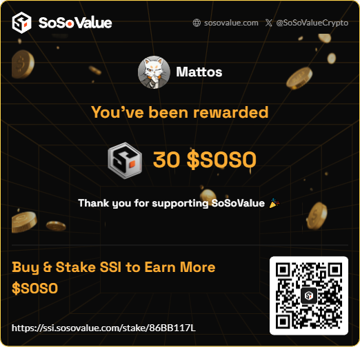 I got 30 $SOSO <a href="/SoSoValueCrypto/">SoSoValue</a>

Come and get your next $SOSO airdrop👇 
ssi.sosovalue.com/stake/86BB117L