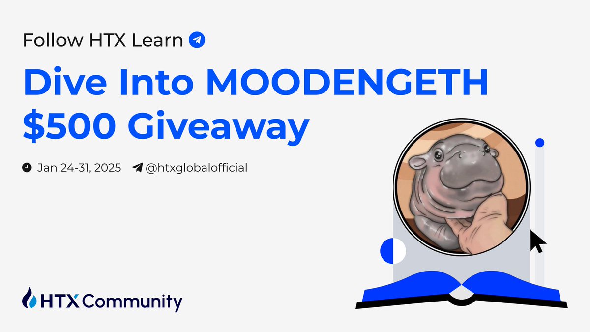 Dive into #MOODENGETH and Win #Giveaway!🎁

✅ Follow <a href="/HTXCommunity/">HTX Community</a> <a href="/HTXLearn/">HTX Learn</a> 
🔁 RT+tag 3
✈️ Join Telegram: t.me/htxglobaloffic…
✍🏻 Join learn to earn: learn.htx.com/en-us/details-… 

More details: forms.gle/7vX5FbuSJ9LztQ…