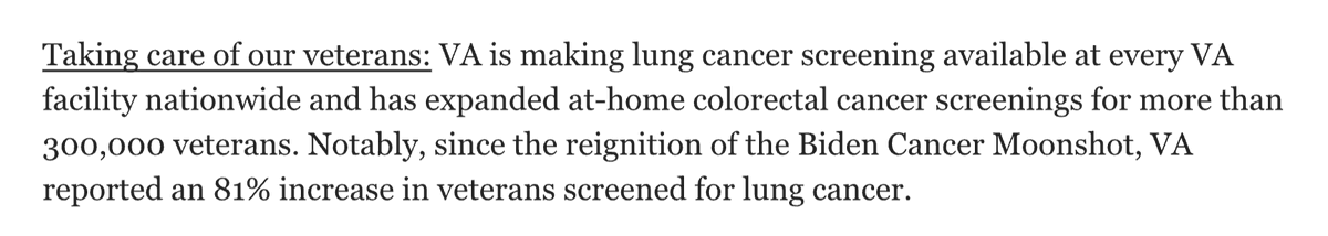 Here is my favorite part of their staff's message summarizing the amazing milestones achieved during the Cancer Moonshot's tenure.