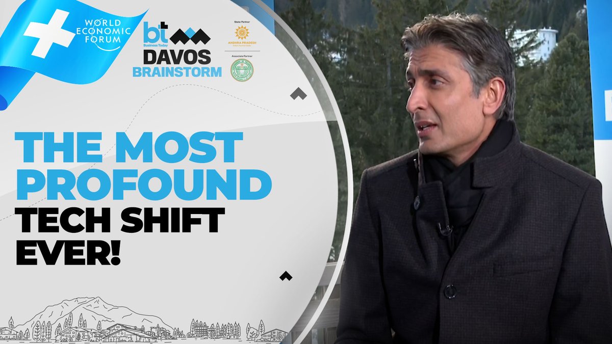 business_today's tweet photo. WEF Davos | Rishad Premji: AI tech far ahead of our ability to use it yet

Watch LIVE: https://t.co/90m8CDkUGQ | #DavosBrainstorm2025 #Davos2025 #DavosWithBT #WorldEconomicForum #RishadPremji #Wipro

@szarabi
@RishadPremji
@wef 
@TelanganaCMO
@revanth_anumula
@Min_SridharBabu
@InvTelangana
@AP_EDB