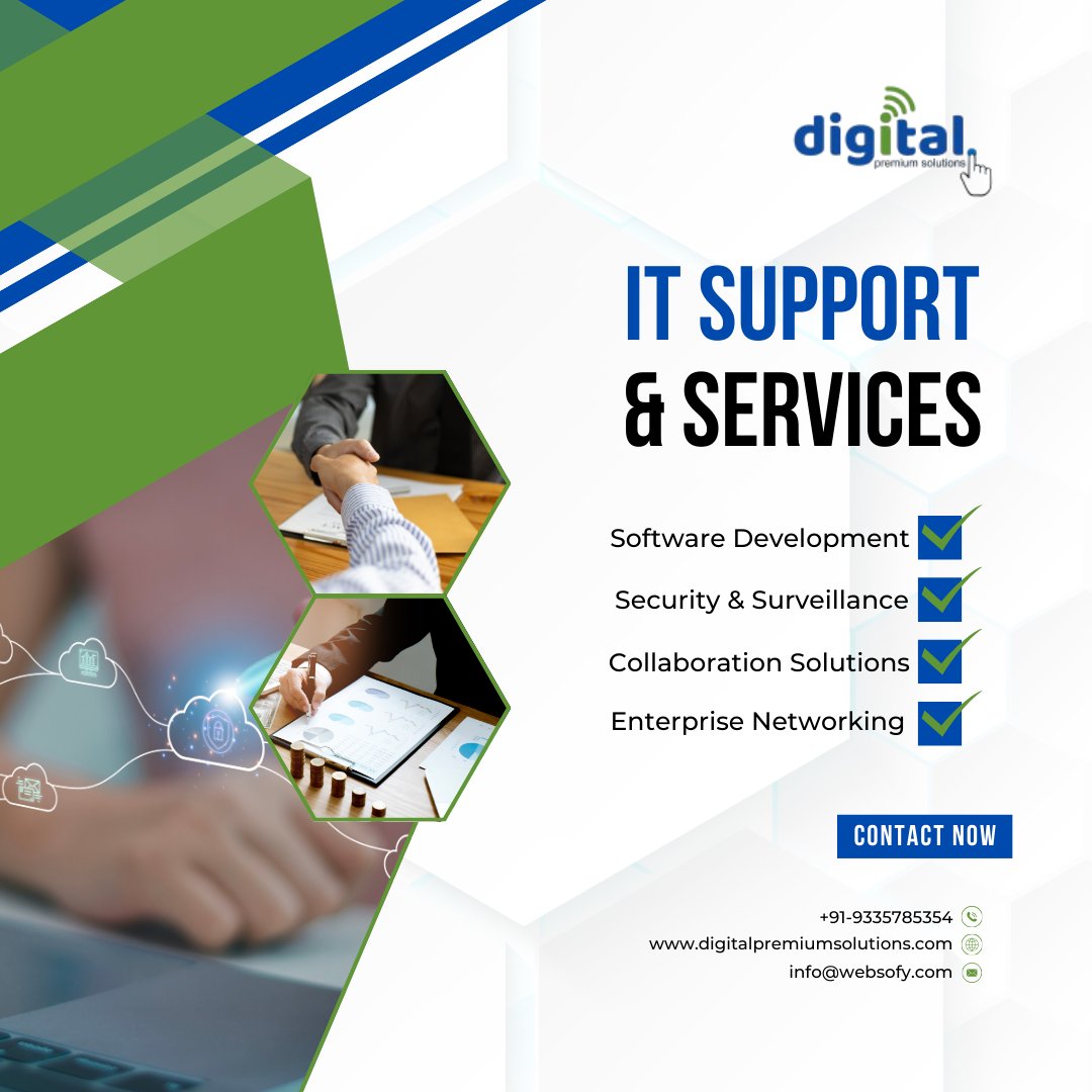 sdigitalpremium's tweet photo. Boost your business with expert IT support! 💻✨
We offer:
✅ Software Development
✅ Security &amp; Surveillance
✅ Collaboration Tools
✅ Enterprise Networking
☎️Contact Us:
+91-9335785354 | info@websofy.com
🌐 https://t.co/QhtrvMJQlm
#Trending #ITSupport  #trend #TechSolutions https://t.co/f6sbRmsFFy