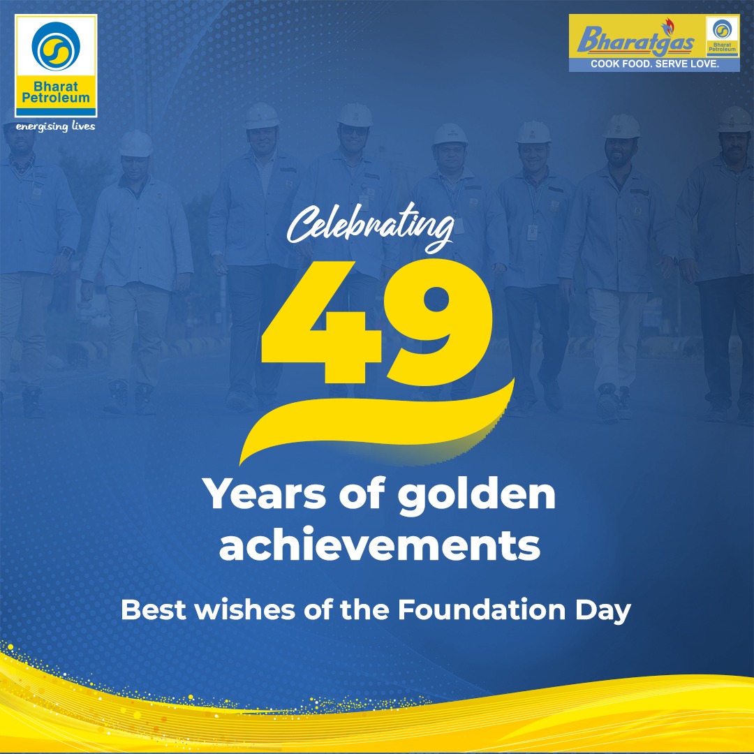 We are consistently pushing boundaries and delivering cutting-edge solutions to our BPCL family. It has helped us foster strong relationships with our customers, distributors and the entire team.

#Bharatgas #FoundationDay