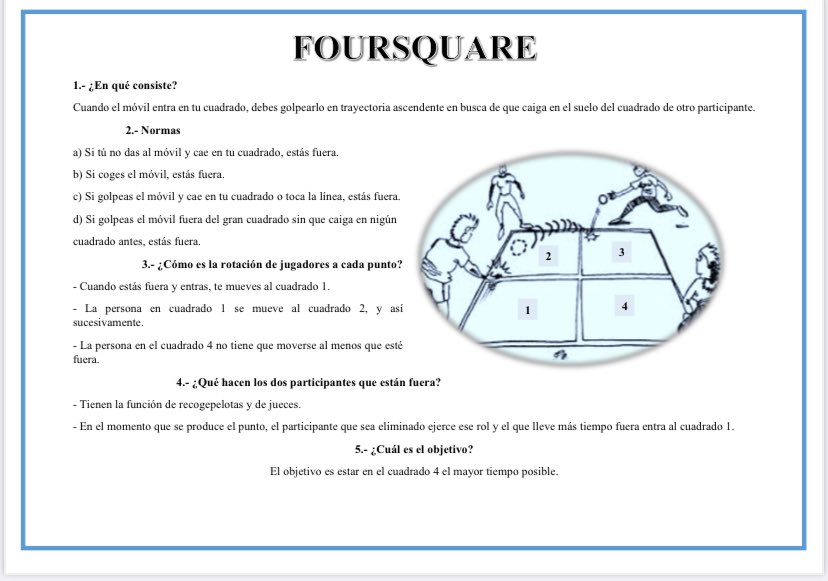 Pro_EdF's tweet photo. 🔳🔳
🔳🔳
¿Conoces el juego del “Four- Square”? 

Un juego motriz de oposición donde juegan 4 personas en un todos contra todos.

Válido para trabajar diferentes opciones (deporte raqueta, coordinación óculo- manual, coordinación polisegmentaria)…

Opción de incluir variantes 🔳 https://t.co/upIy7sq28d