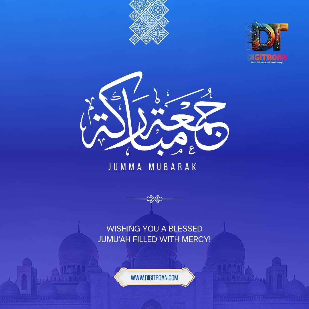 DigiTroan's tweet photo. Let’s welcome this Jumma with gratitude &amp; positivity. May your day be filled with peace, success, and blessings.

Digitron hopes you have a day full of peace, prosperity &amp; divine blessings. Jumma Mubarak!

 https://t.co/6n8J1MgtWz

#JummaMubarak #BlessedFriday #PeaceAndBlessings https://t.co/5ohidPCF0Q
