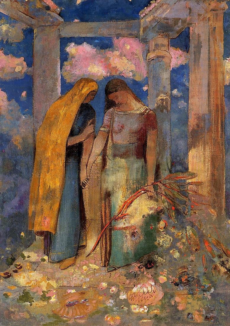 Bon dia
Conversa mística, c. 1896
Odilon Redon