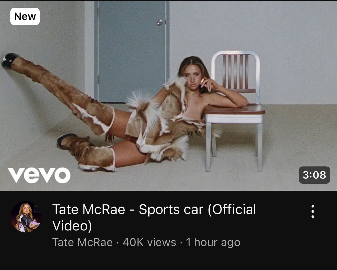 Tate McRae has released her new single “Sports Car” along with it’s Official Music Video

Watch: youtu.be/7InTkBxPtK4?si…