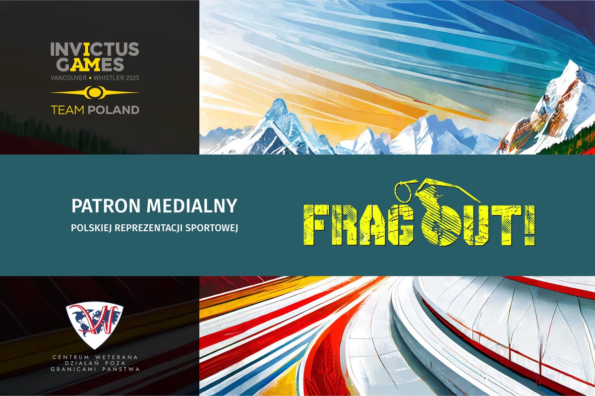 Cen_Weterana's tweet photo. Z radością informujemy, że @fragoutmagazine objął patronatem medialnym polską reprezentację sportową biorącą udział w  @InvictusGames25!

Dziękujemy, że jesteście z nami! 👊

#InvictusGames2025 #FragOut

@MON_GOV_PL  @fragoutmagazine https://t.co/CVEfXpx6bm