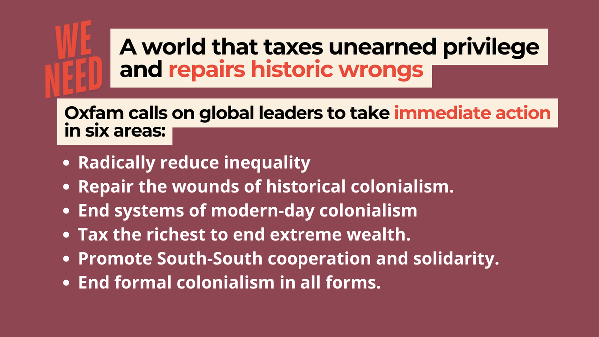 JustUnitedEdge's tweet photo. @Oxfam 's 2025 Davos report reveals that the world is on track to have five trillionaires by the end of the decade, with a significant portion of billionaire wealth stemming from inheritance, cronyism, and monopolies. Download the full report here https://t.co/i83qOkC7fy
#Davos https://t.co/ZMF0qufOrU