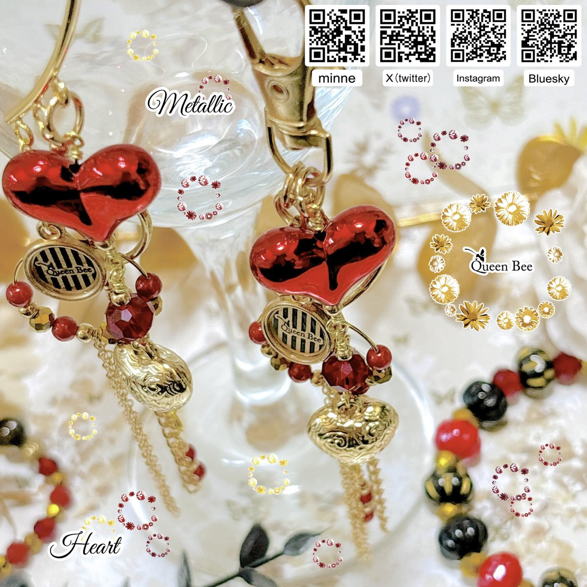k68253449's tweet photo. ハートのバッグチャーム【アジアン×メタリック】
https://t.co/5cBFxeFP0c
🌟❤️再販しました❤️🌟
ハートを沢山使っていながら
全体を見るとアジアンな雰囲気を感じさせる、
【Queen Bee】の独特な世界観、組み上げました👑💗
ぜひギャラリーにも見にいらして下さいませ🐝 https://t.co/e8gKhEW989